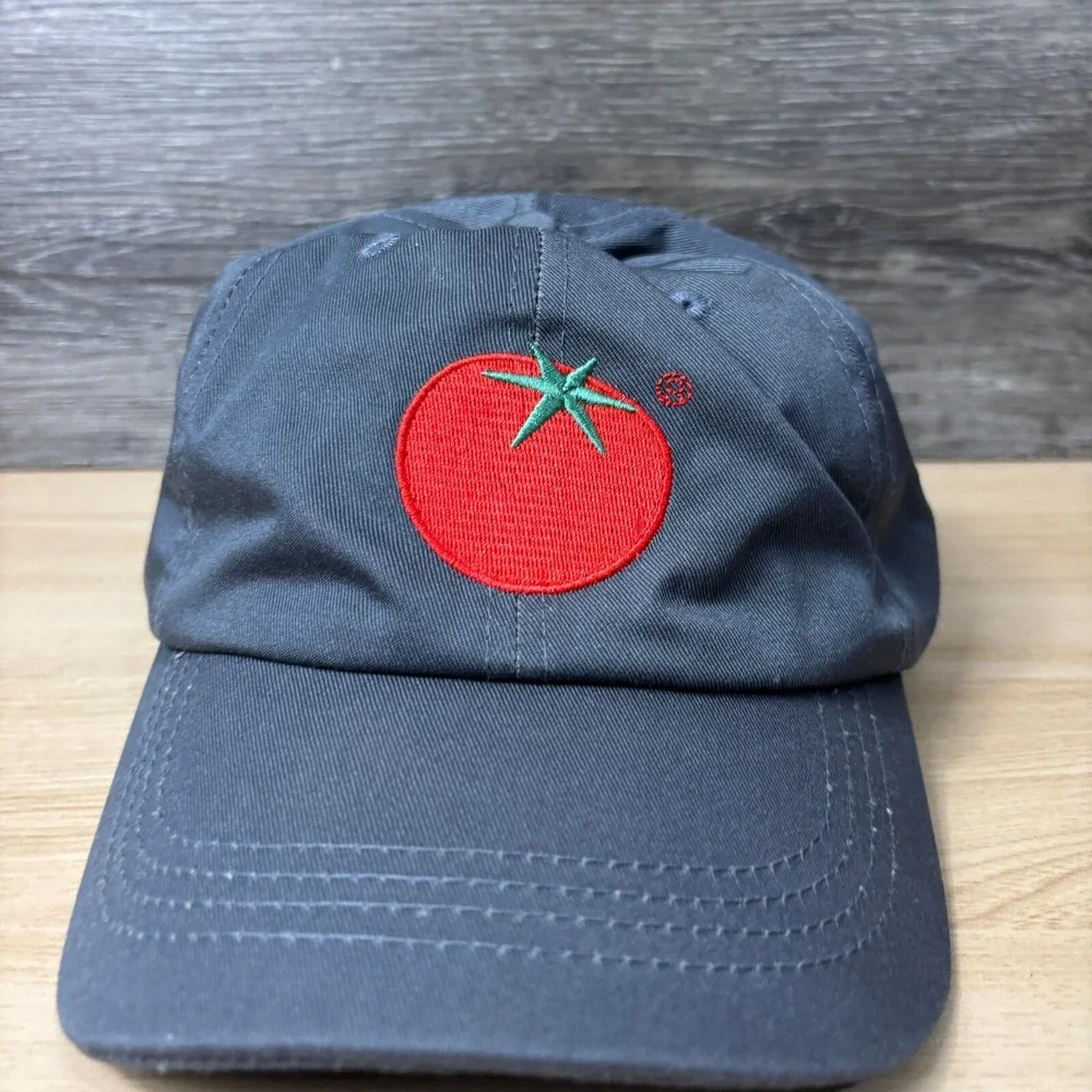 Tomato Hat Cap Strap Back Gray One Size Adjustable‎